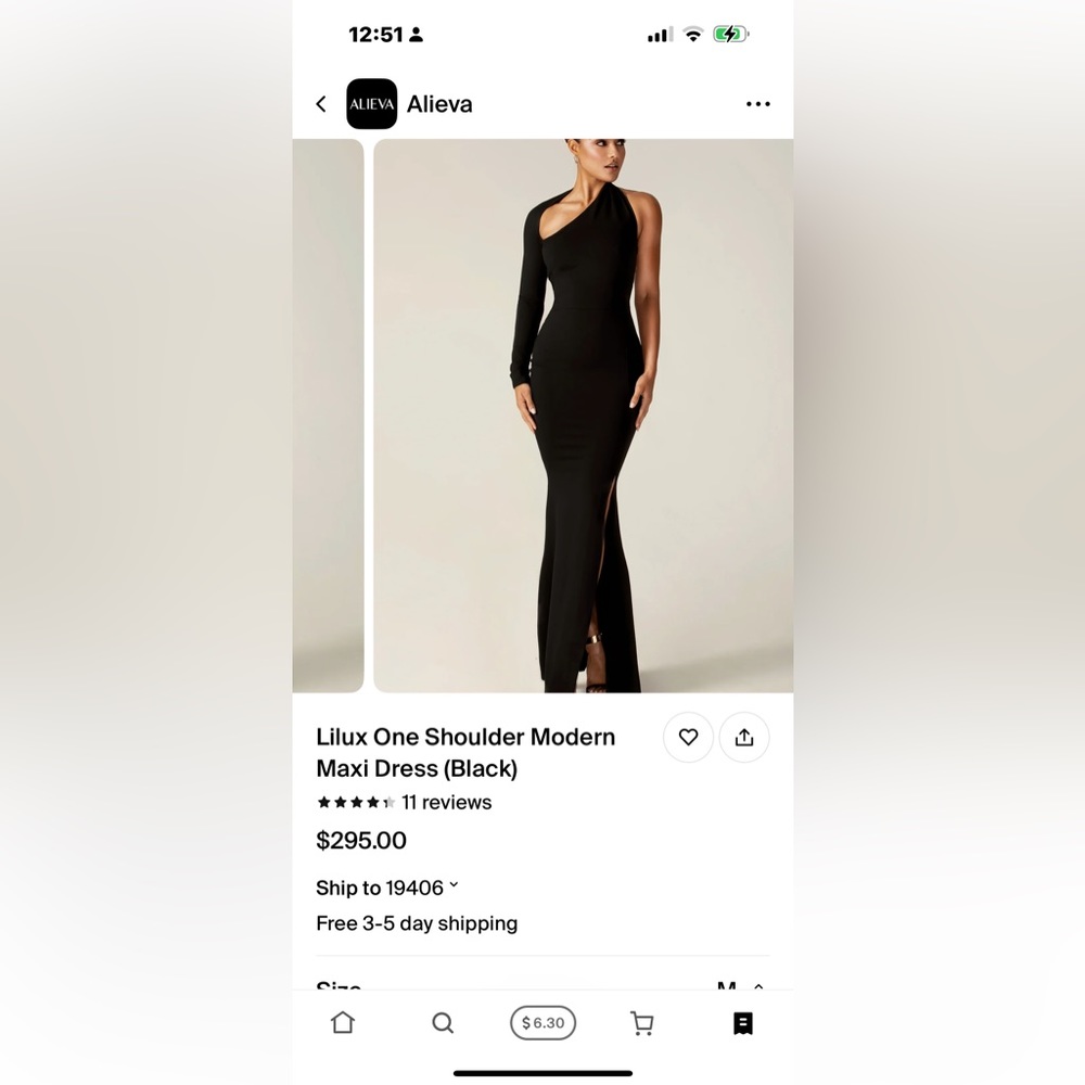 Alevia one shoulder black dress #gala #formal